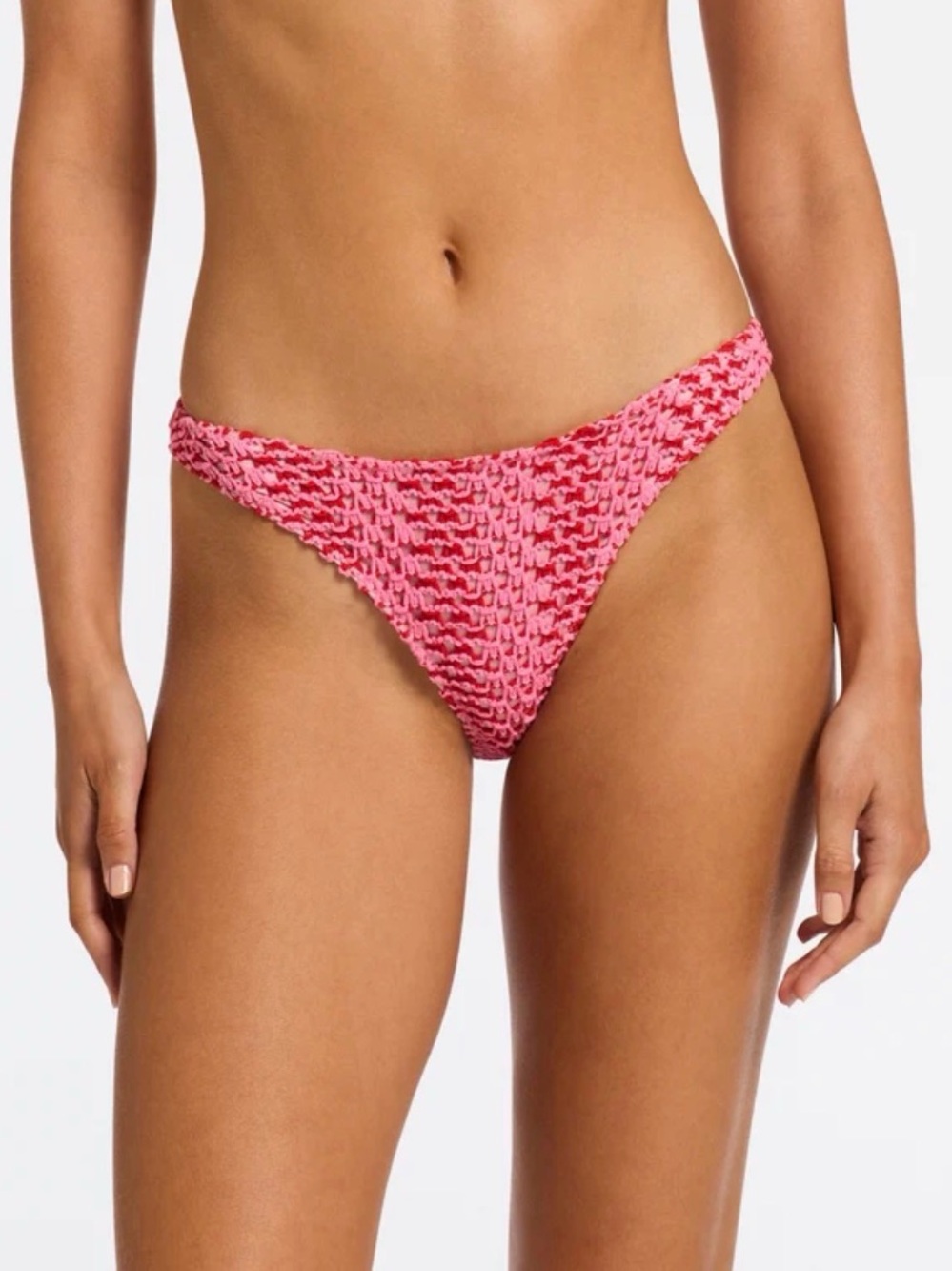 Triangl Swimwear Pink Crochet Bikini Bottoms | Cheeky | Size Small